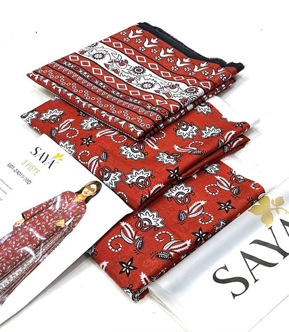 Saya  💯 Original 3pc Printed Lawn Collection  Fabric Lawn