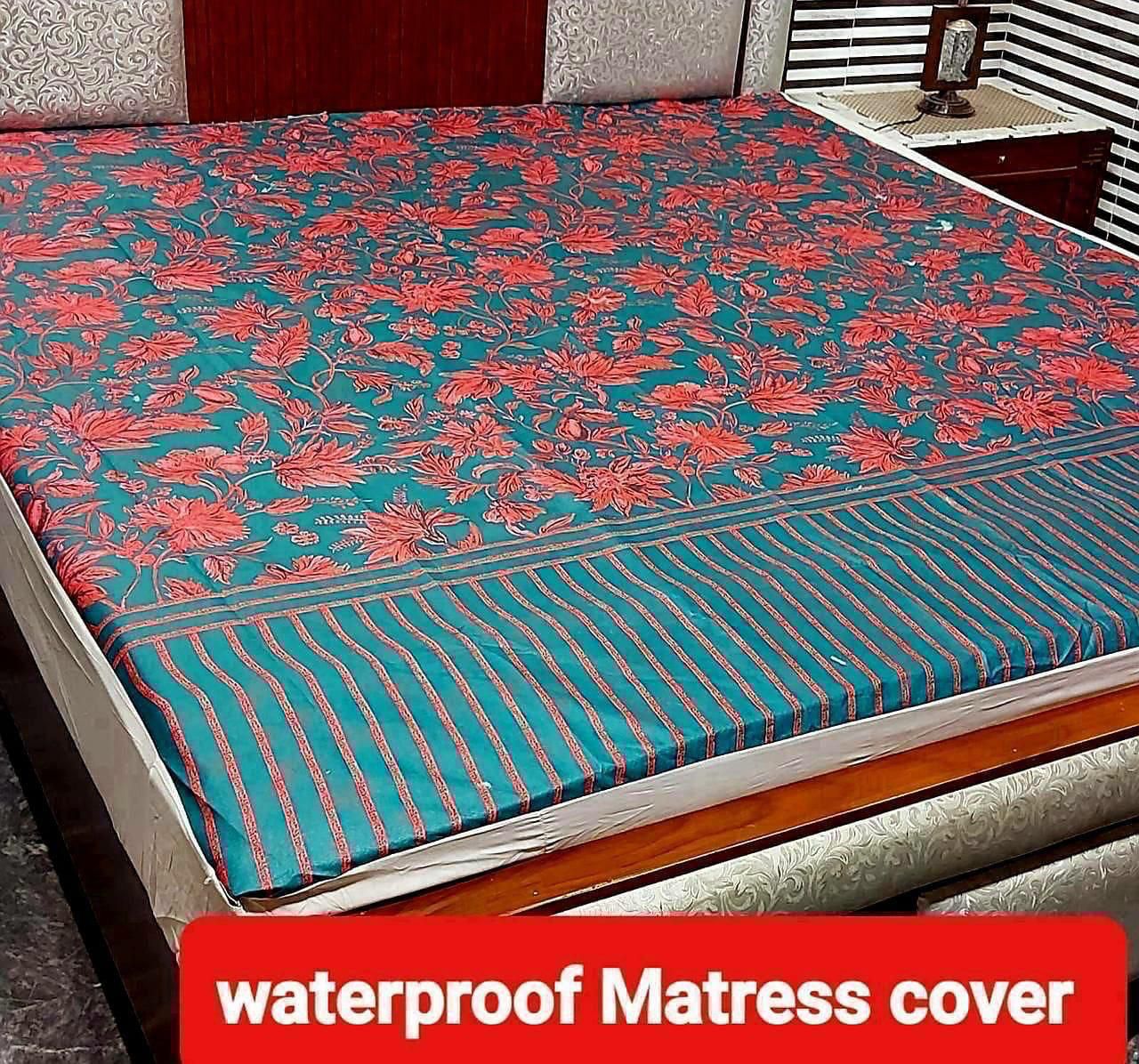 Available Designs of Fancy printed Waterproof Mattress Fitted BedSheet 💯% Waterproof Mattress Protector Bedsheet