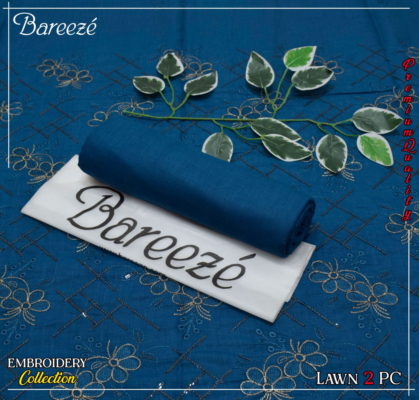 (*BAREEZE Opening     LWAN 2025)  BAREEZE Lwan EMB COLLECTION               2pc Suits