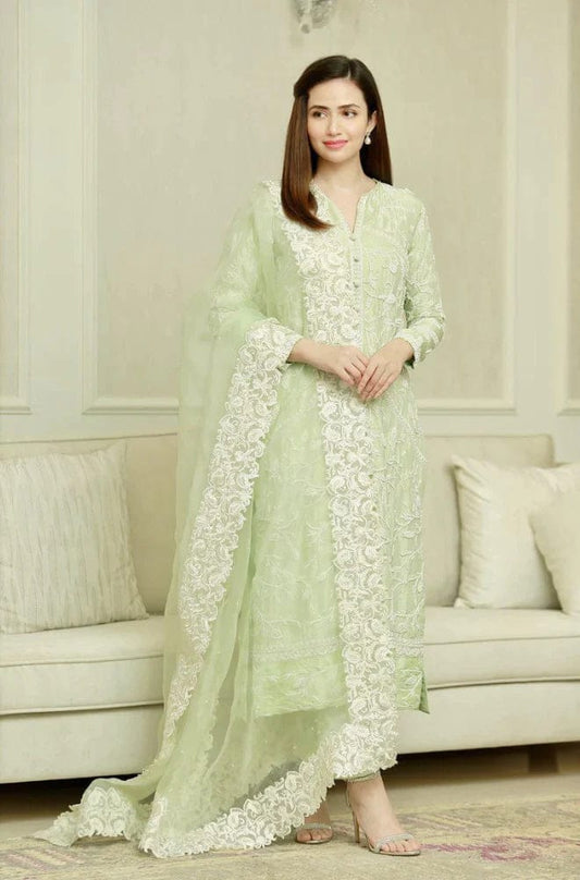 SANA SAFINAZ  Luxury Embroidered Eid Collection Best Quality Airjet Lawn (90/70)