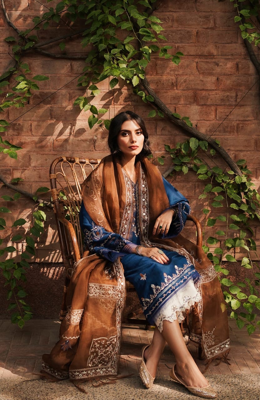 Nisa by zaib   unstitched 3 piece embroidered summer suit