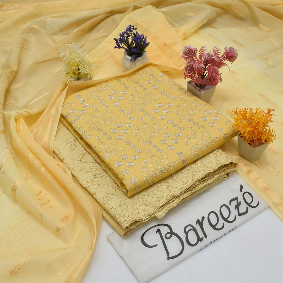 (BAREEZE LAWN 2025 OPENING)  FABRIC :  DORIYA COTTON LAWN ✅