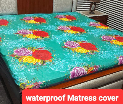 Available Designs of Fancy printed Waterproof Mattress Fitted BedSheet 💯% Waterproof Mattress Protector Bedsheet