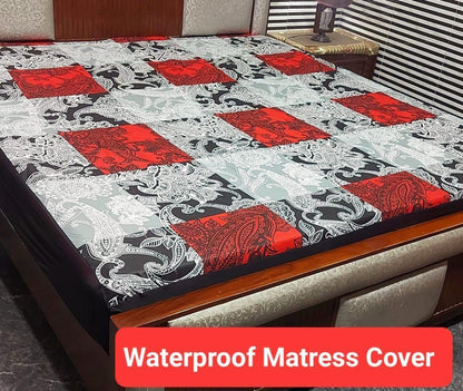 Available Designs of Fancy printed Waterproof Mattress Fitted BedSheet 💯% Waterproof Mattress Protector Bedsheet