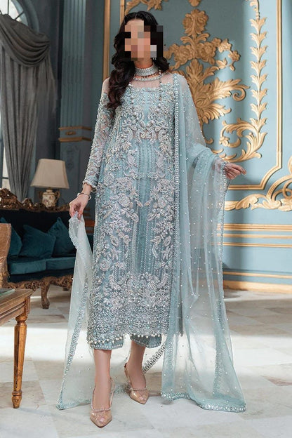 BRAND LAAM  FABRIC Full NET Suit With SATIN SILK