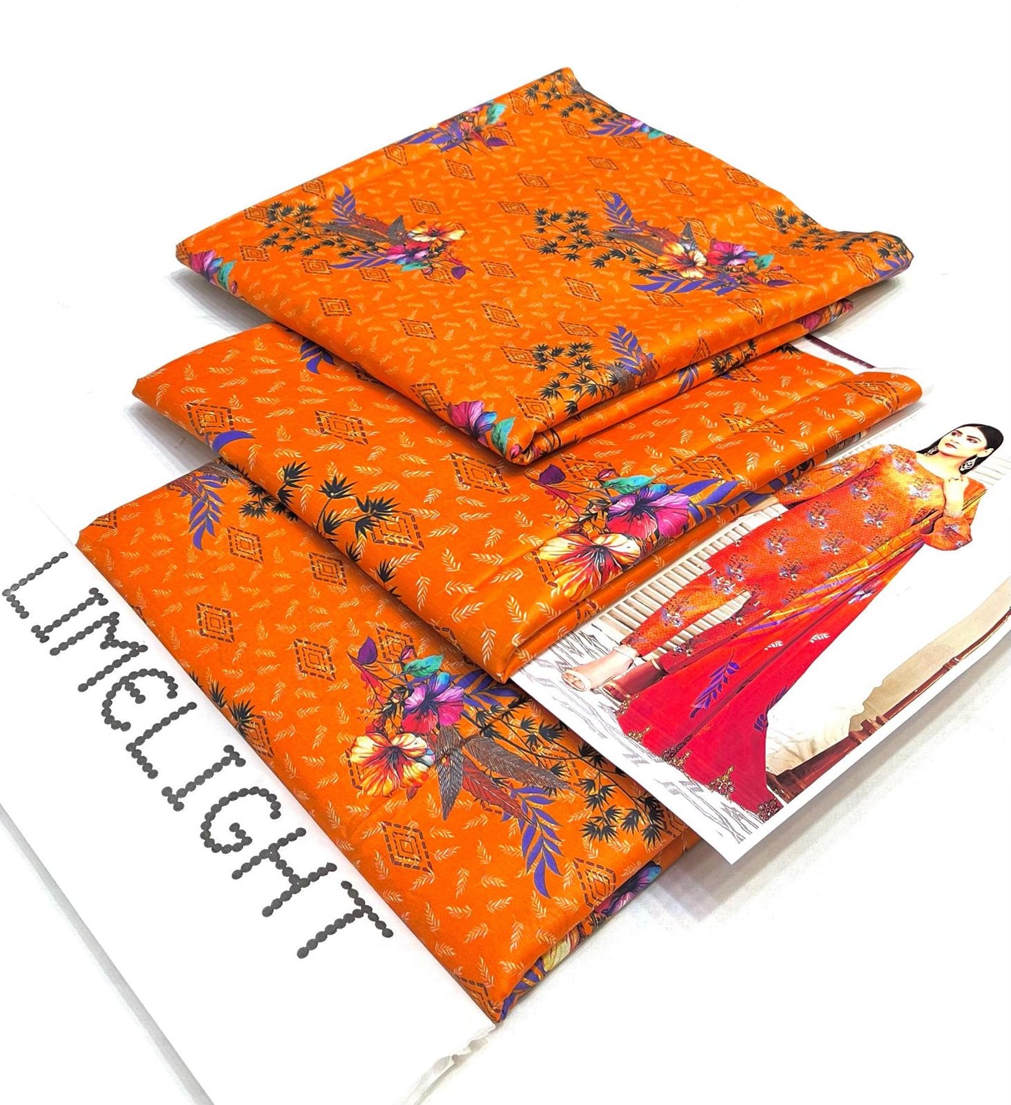 Limelight Printed 3pc All Over lawn  Collection   Fabric lawn