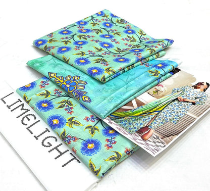 Limelight Printed 3pc All Over lawn  Collection   Fabric lawn