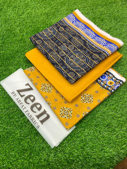 ZEEN  LAWN 3PC WITH ZARI DUPTA.