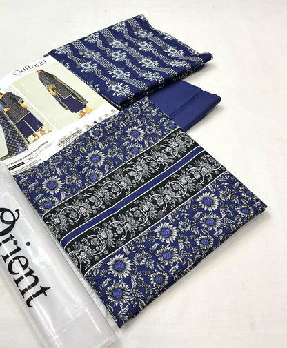 Orient 💯 Original 3pc Printed lawn  Collection   Fabric Bana Doriya lawn