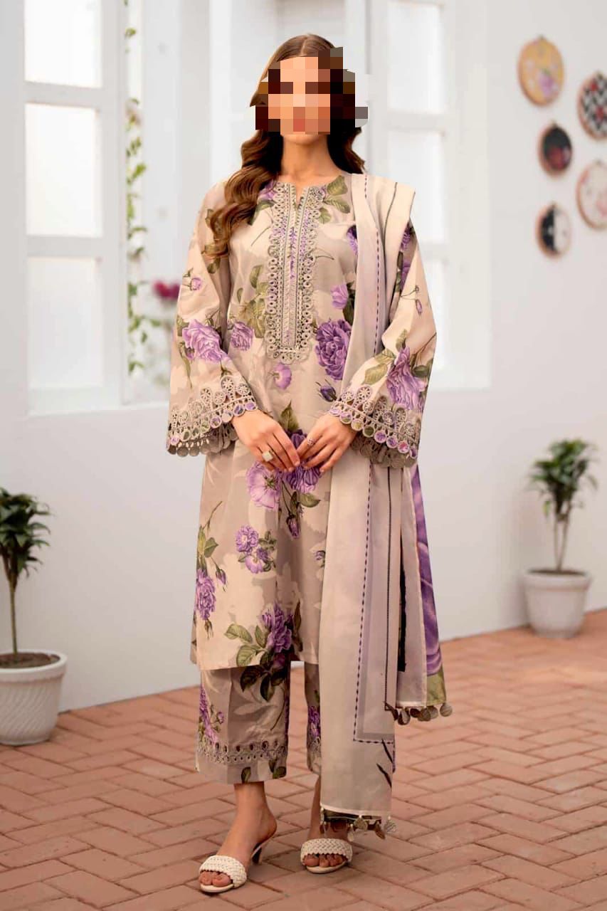 Brand :BAROUQA LAWN COLLECTION 2025  NEW CATLOG  MOST HIT DESIGN