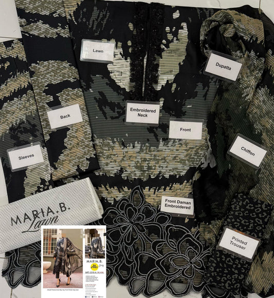 Brand MARAI.B  Fabric : Lawn & Chiffon☆