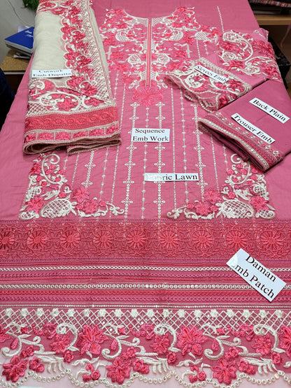 LUXURY EID COLLECTION WITH BOX 📦  Brand Nam Imroza  Fabric  Airjet Lawn  Lawn.   Quality