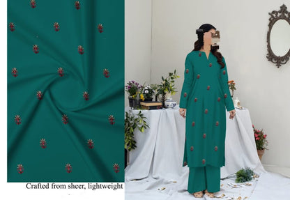 Summer Collection 2025  Brand Bareeze by jannat Vol'2 lawn Fabrics air jet 2pc!!