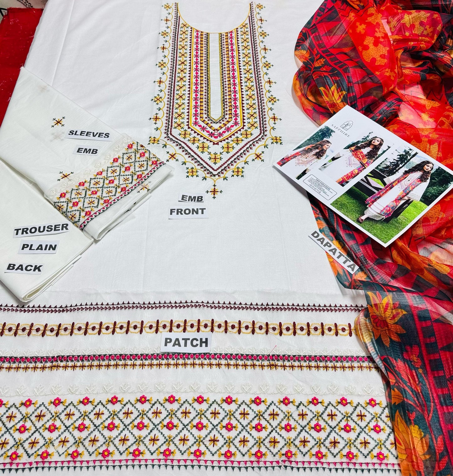 Mix Brands (LAWN)  SHIRT:  Lawn  DUPATTA: Swiss Lawn / Neno-Kara TROUSER: Lawn   By Pcs : 3 Pcs