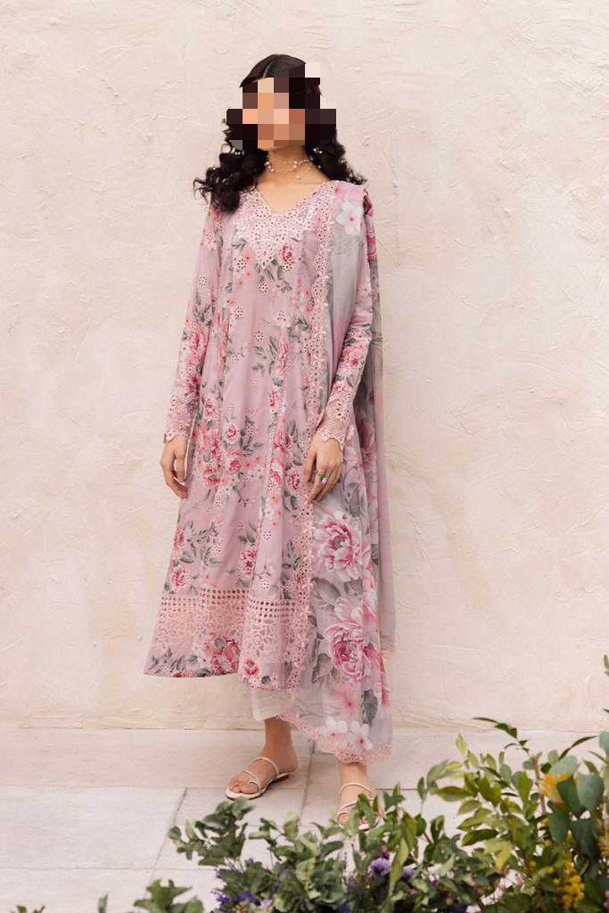 BRAND:IZNIK lawn printed patch work unstiched 3pc