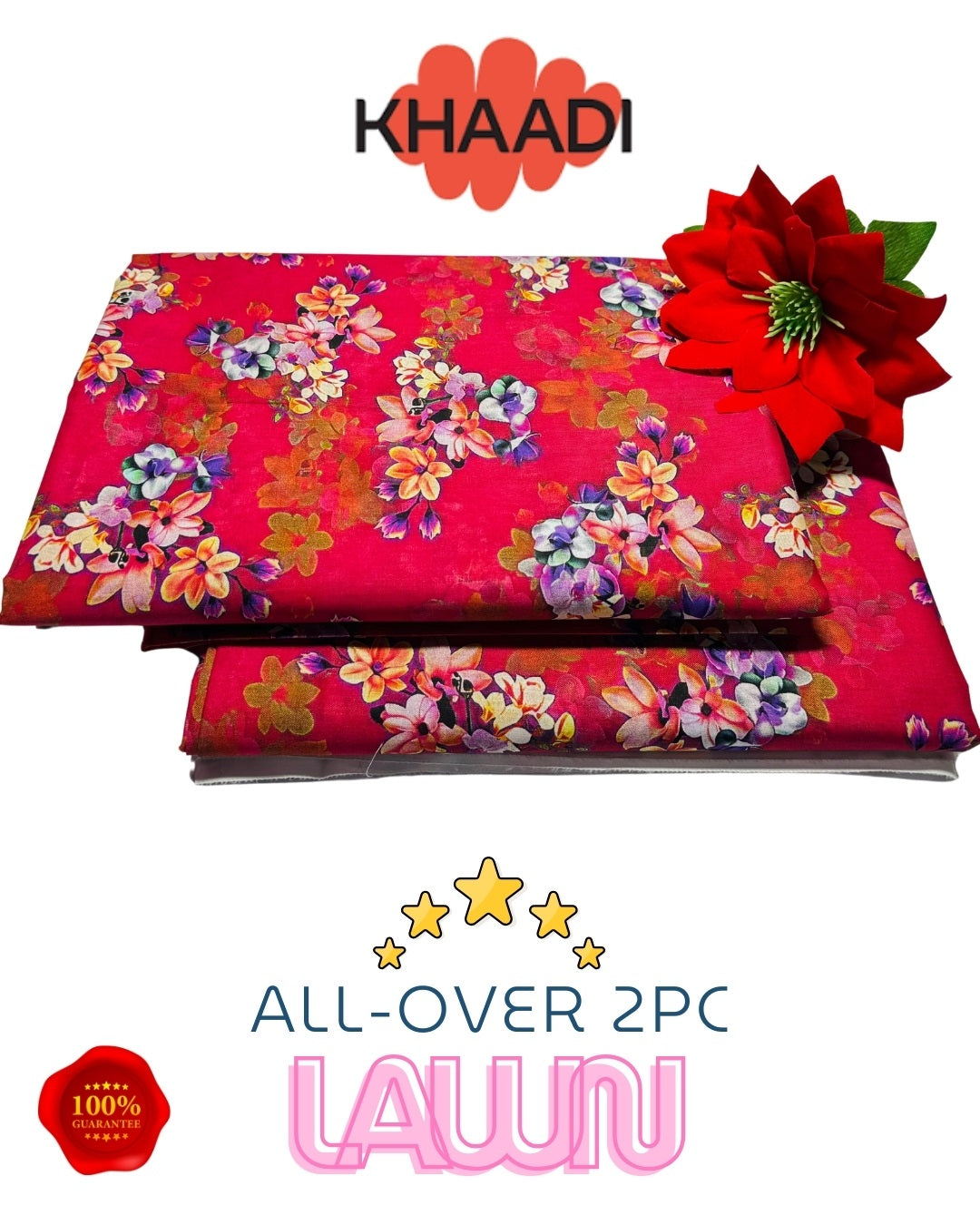 Brand Name KHAADI (PREMIUM LAWN)  SHIRT:  Lawn 90/70 TROUSER: Lawn 90/70     🔥100 % GUARANTEED Stuff🔥       By Pcs : 2 Pcs