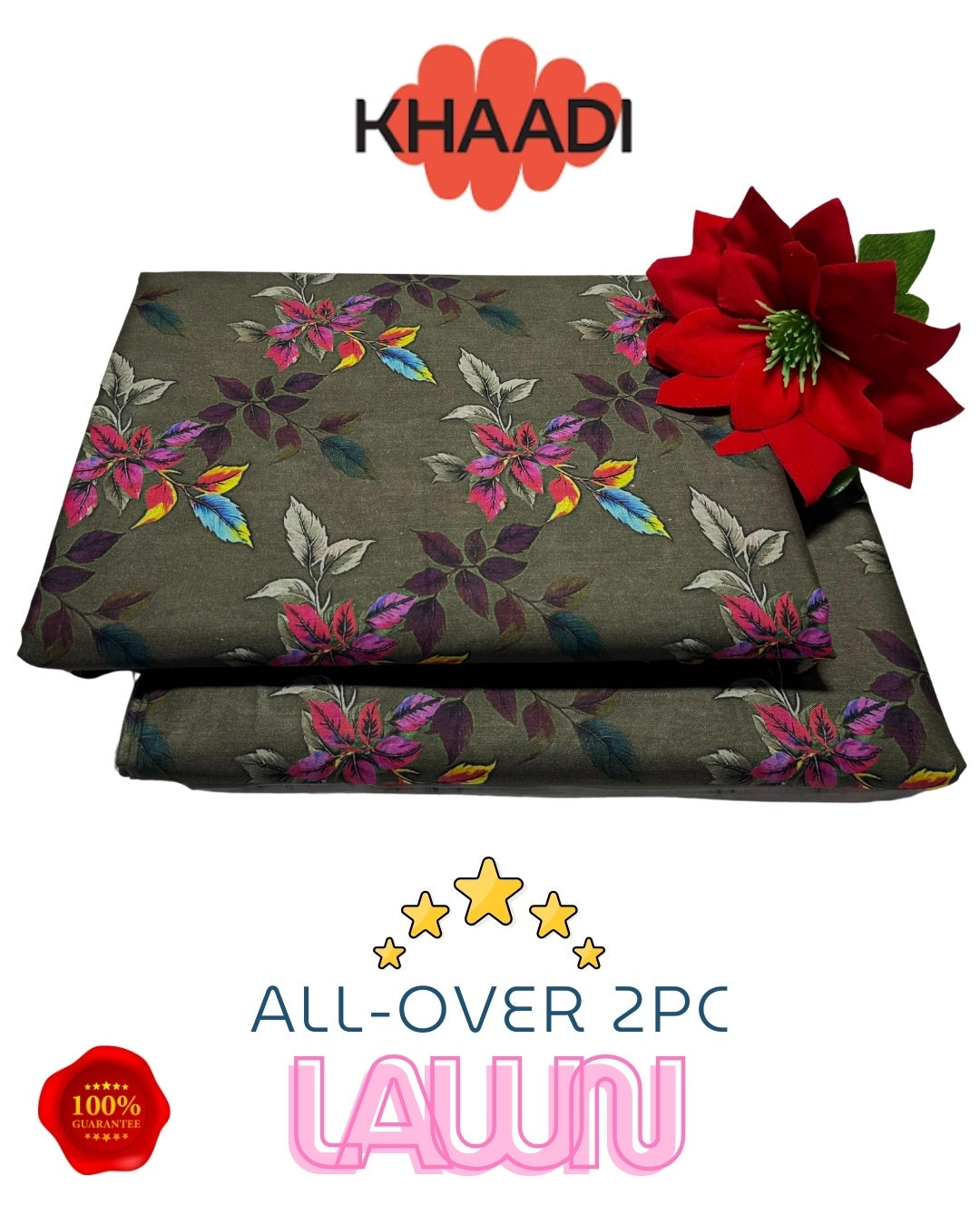 Brand Name KHAADI (PREMIUM LAWN)  SHIRT:  Lawn 90/70 TROUSER: Lawn 90/70     🔥100 % GUARANTEED Stuff🔥       By Pcs : 2 Pcs