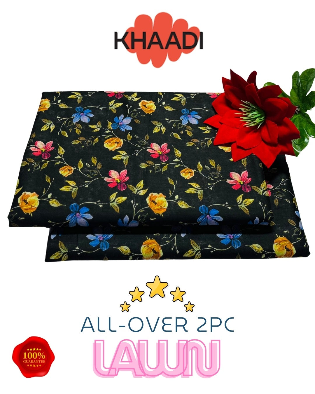 Brand Name KHAADI (PREMIUM LAWN)  SHIRT:  Lawn 90/70 TROUSER: Lawn 90/70     🔥100 % GUARANTEED Stuff🔥       By Pcs : 2 Pcs