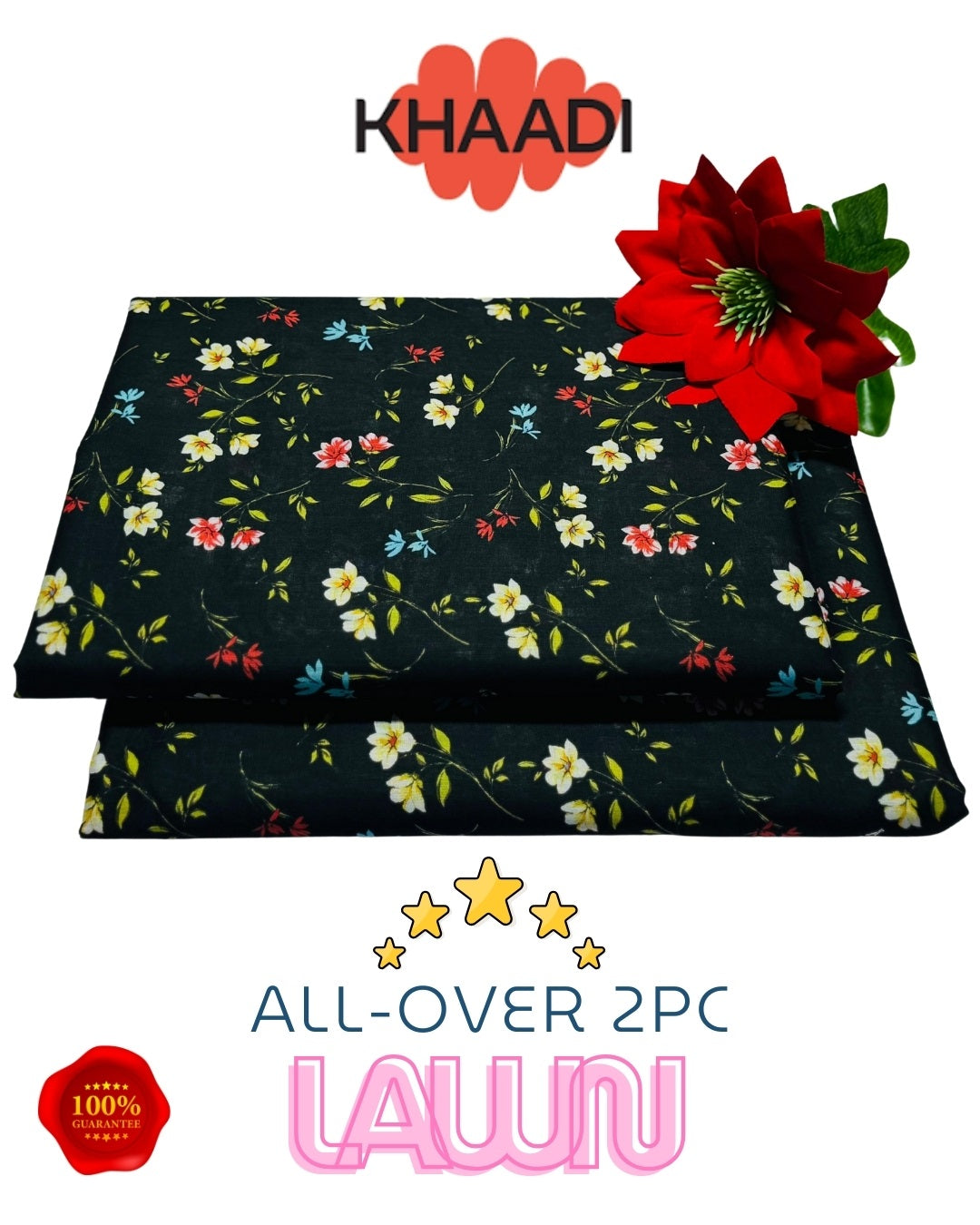 Brand Name KHAADI (PREMIUM LAWN)  SHIRT:  Lawn 90/70 TROUSER: Lawn 90/70     🔥100 % GUARANTEED Stuff🔥       By Pcs : 2 Pcs