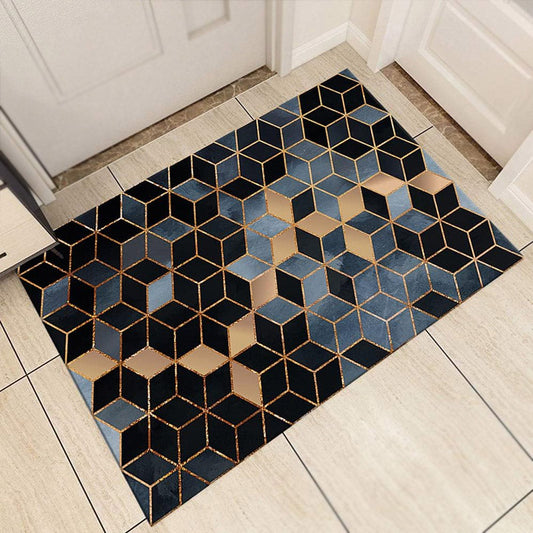 Floor Mat Absorbent Non-Slip Geometric Pattern