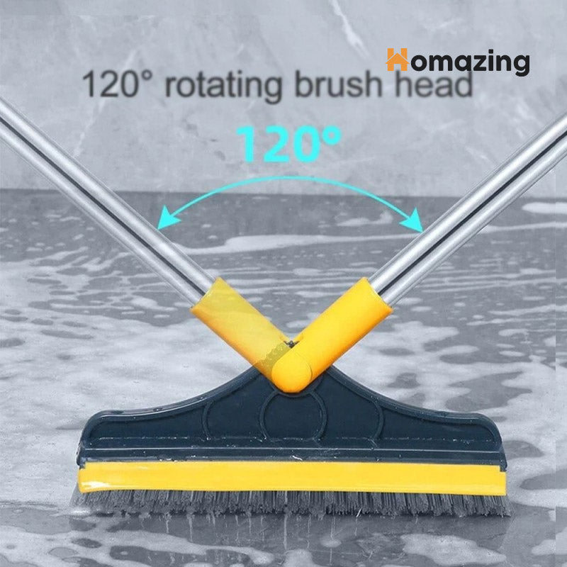 2 In 1 Floor Scrub Brush Rotating With Long Handle