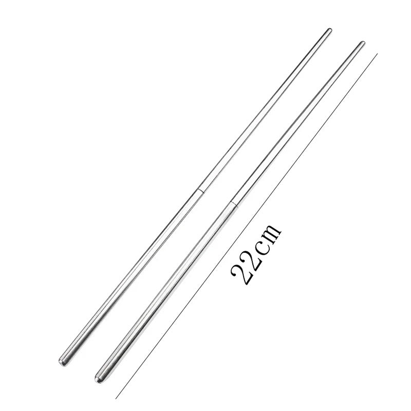 Stainless Steel Plain Chopsticks Set-Reusable