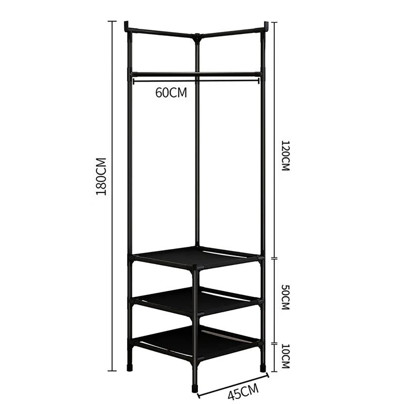 3 Layer Corner Clothes Rack