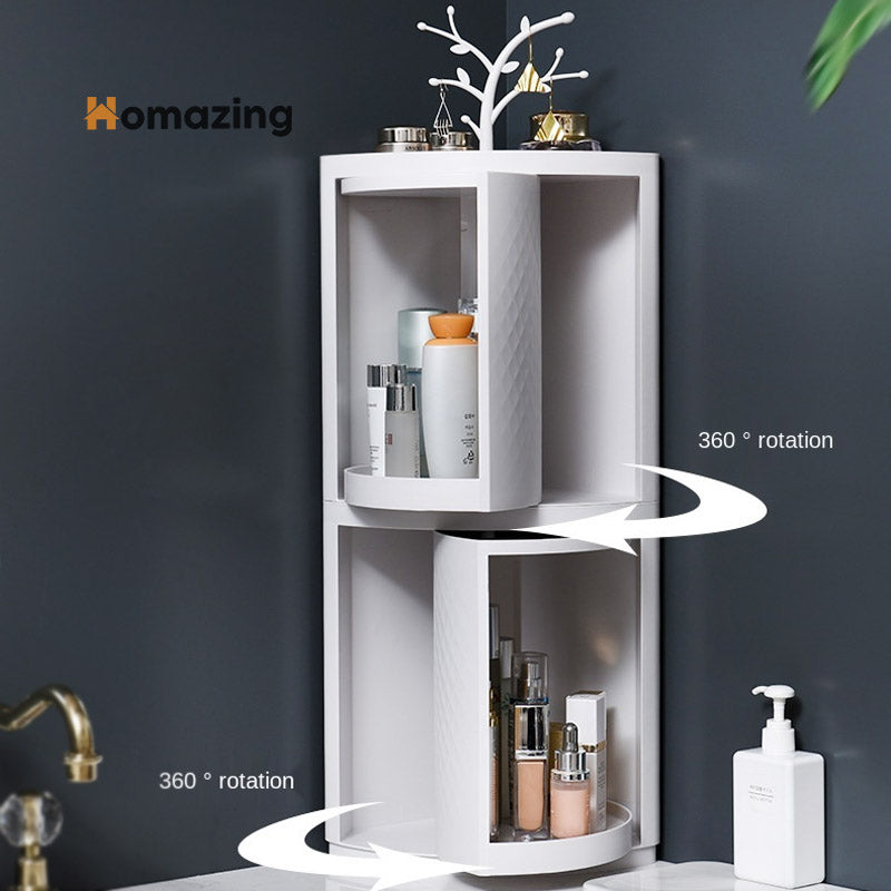 Rotatable Corner Bathroom Organizer