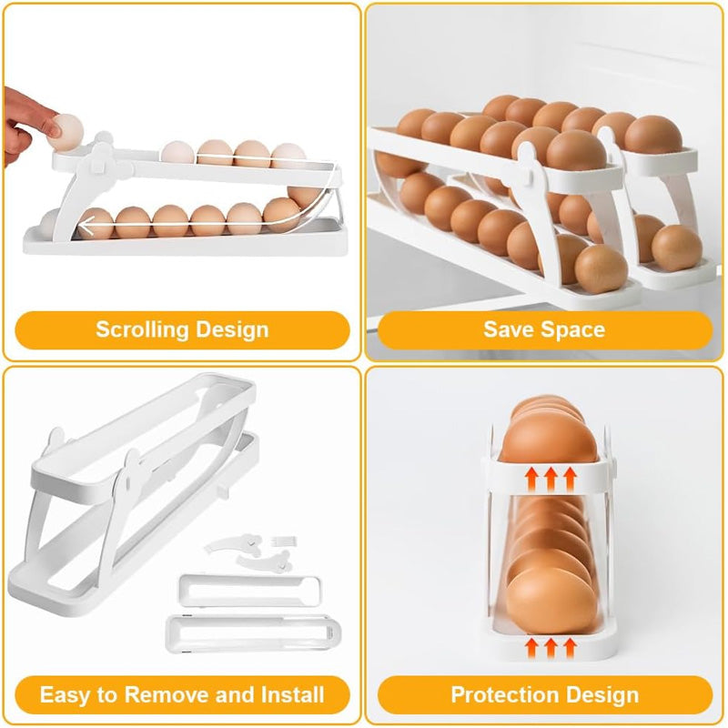 2 Tier Egg Dispenser Refrigerator