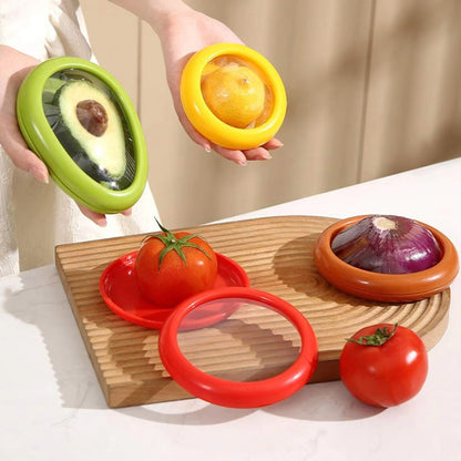 Silicone Fruit Storage Container With Twist-Off Lid Pack Of 4