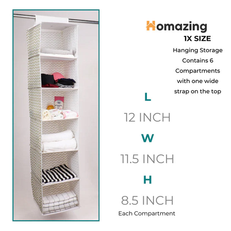 Hanging Storage Organizer 6 Slots