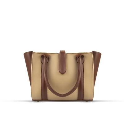 BagX - Coral Beige PU Leather Shoulderbag, Beige