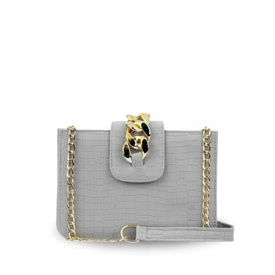 BagX - Kim Grey PU Leather Shoulderbag, Grey