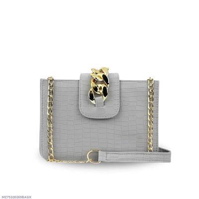 BagX - Kim Grey PU Leather Shoulderbag, Grey