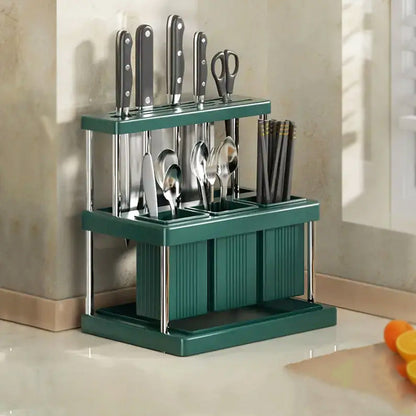 Utensil Drying Rack With Knife Holder