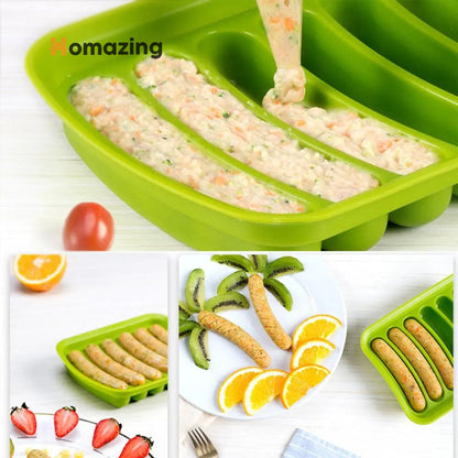 Silicone Chicken Seekh Mold With Lid