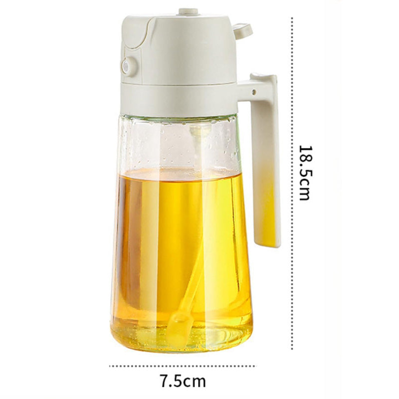 2 In 1 Glass Oil Spray Dispenser 470 ML