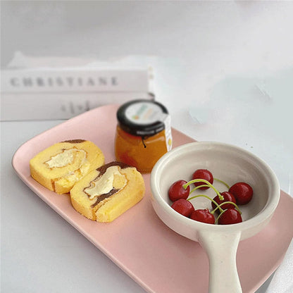 Pink Ceramic Serving Platter Pack Of 4Pcs