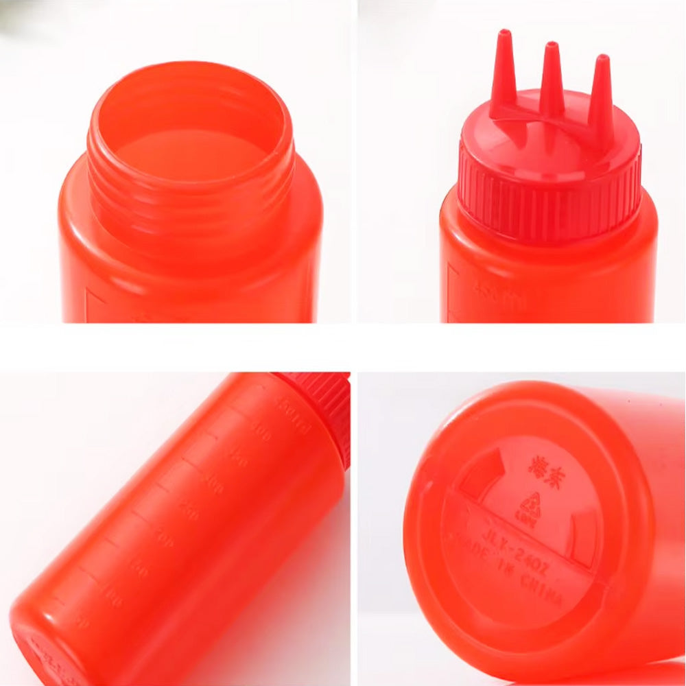 3 Hole Squeezer Condiment Bottles Pack Of 2