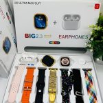 I20 Ultra Max suit Smart Watch 10 in 1 box 2.3inch large screen with 7 strips smartwatch With Airpords2 (random color)